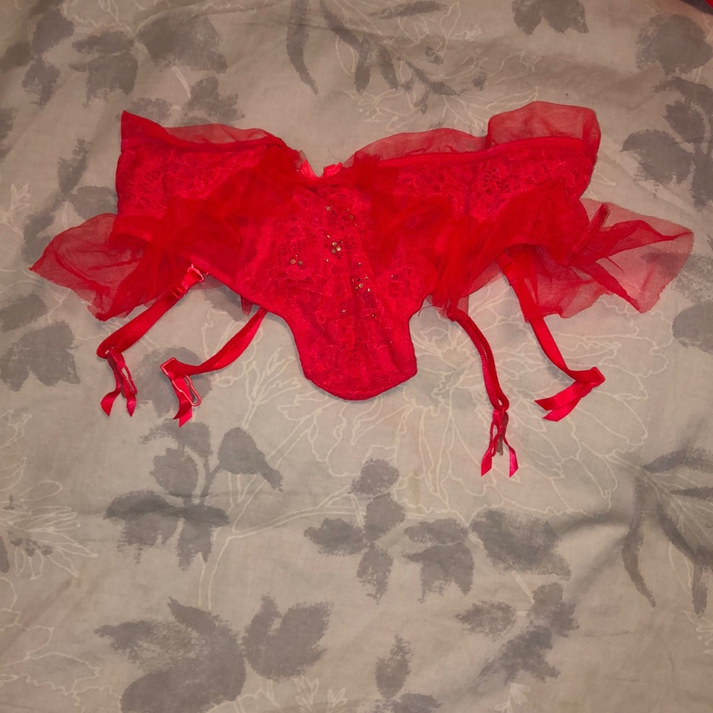 Victoria’s Secret garter strap lace panties